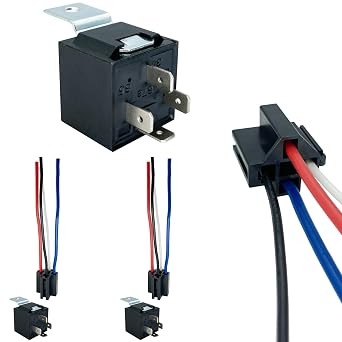 4-pin 40/30AMP 12V DC Relay Kit, SPST Automotive Relay, Pack of 2