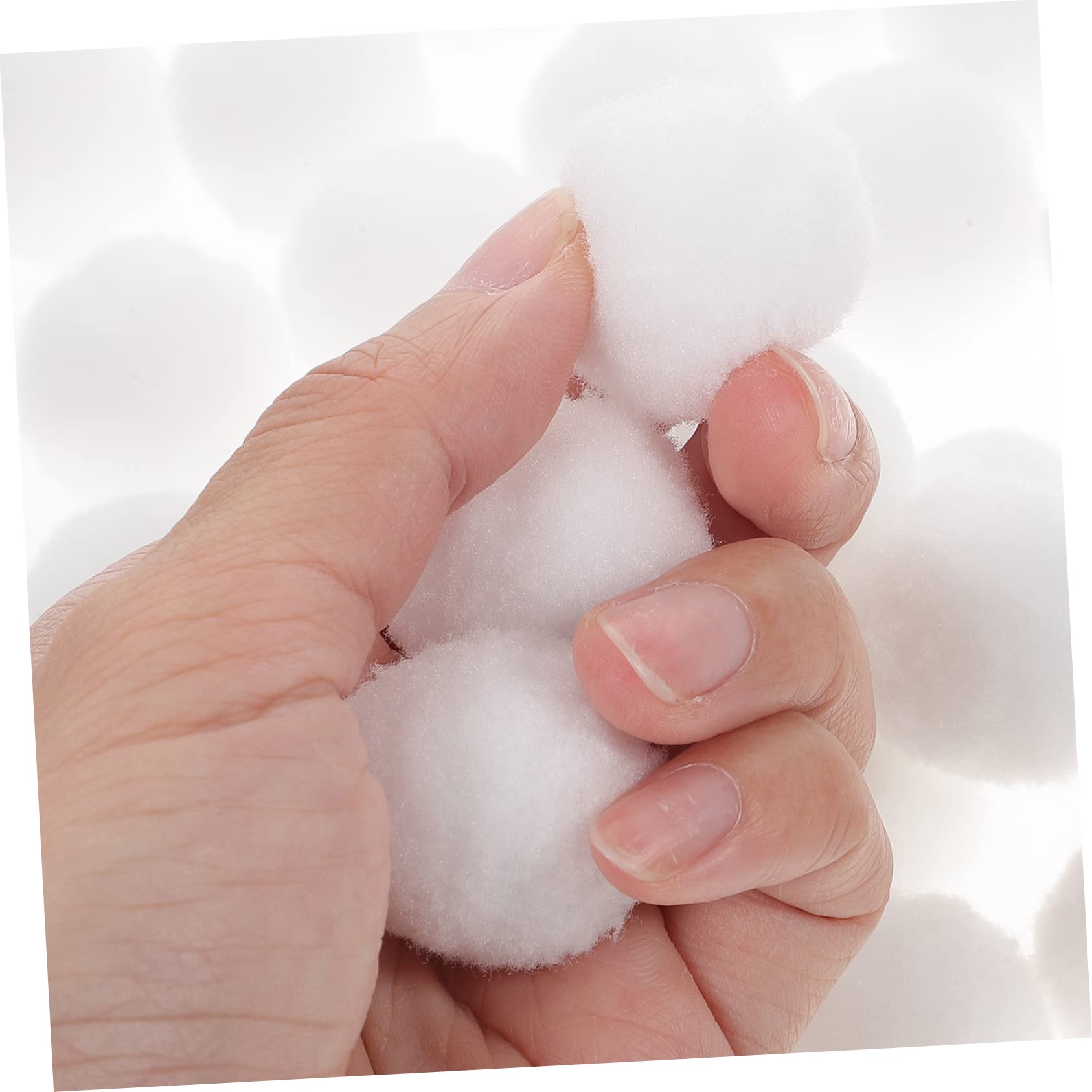 HOMSFOU 500 Stück Weißer Pompon Bälle für DIY Bastelprojekte Flauschige Bastelzubehör für Kleidung Kunstwerke und Haarschmuck Pompoms zum Basteln von Dekorationen