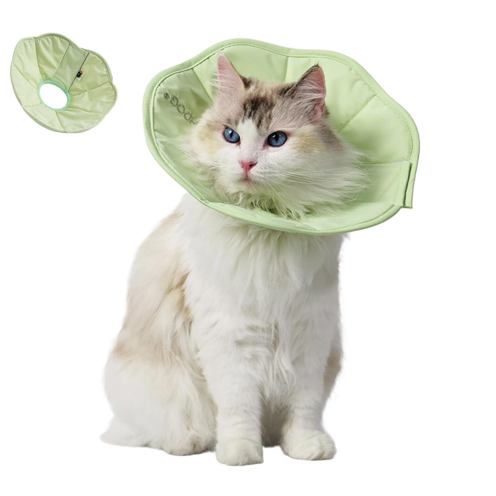 Adjustable Soft Cat Cone Collar - Waterproof Recovery Collar for Cats After Surgery, Lightweight Elizabethan Collar for Kittens, Small to Large