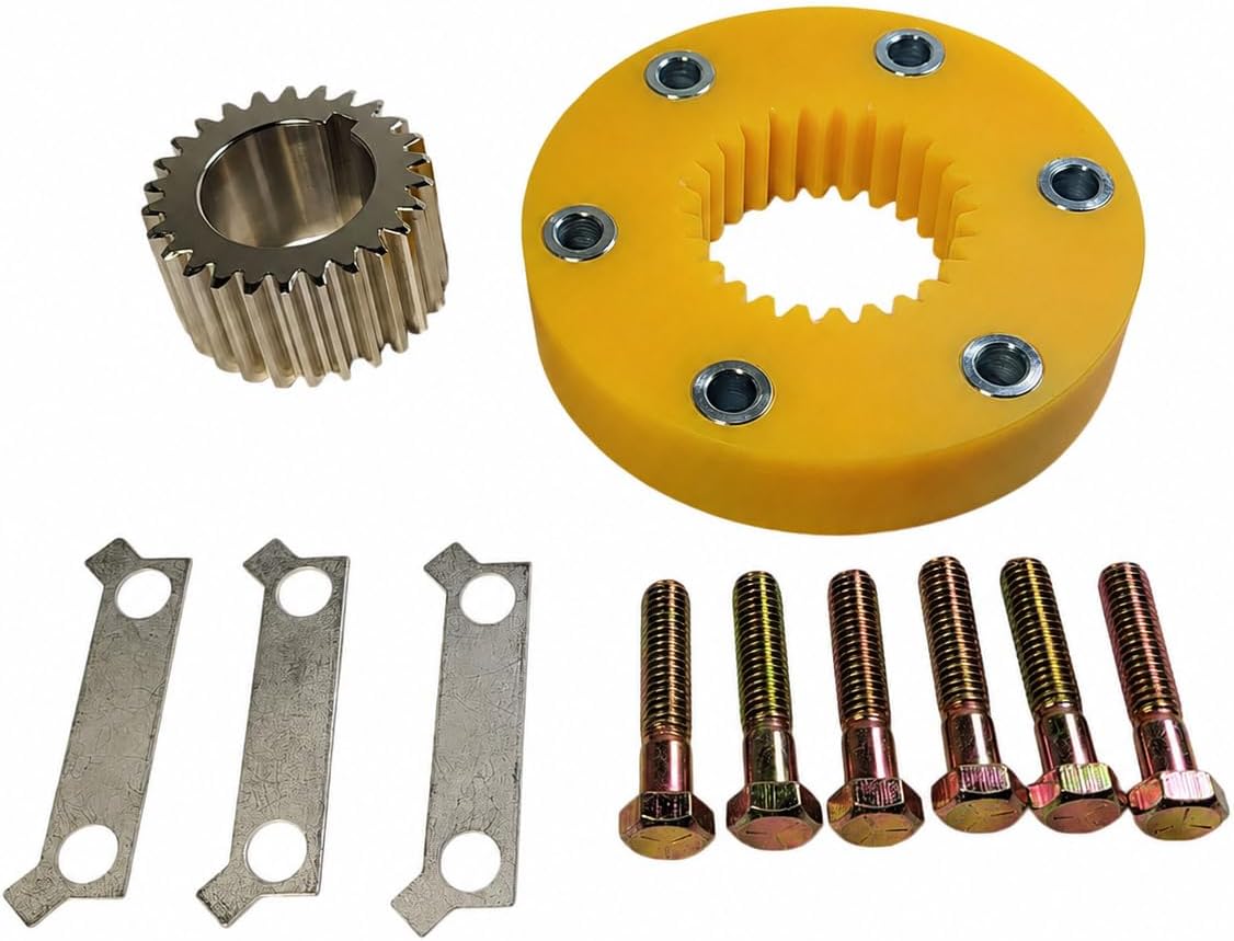 48-50005-01 Yellow Nylon Drive Gear Coupling Kit for Carrier Transicold X4 7700 7500 7300 — Updated Oil-Filled Nylon Replaces Blue 48-50005-00 — 6-Bolt 05G Compressor Drive — Also Fits X2 Ultima ULTRA