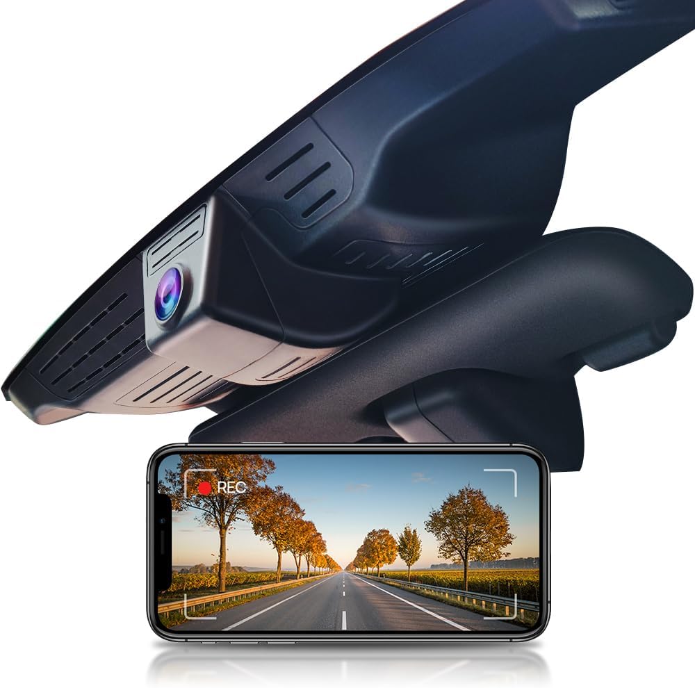 Fitcamx 4K ドライブレコーダー ランドローバー ディフェンダーに適合 Defender 90/110 2020-2025 L663 純正品のような見た目 前後カメラ 2160p+1080p UHD ビデオ品質 ループ録画機能 Wi-Fi Gセンサー プラグアンドプレイ 車載カメラ 64GBのメモリーカード付き