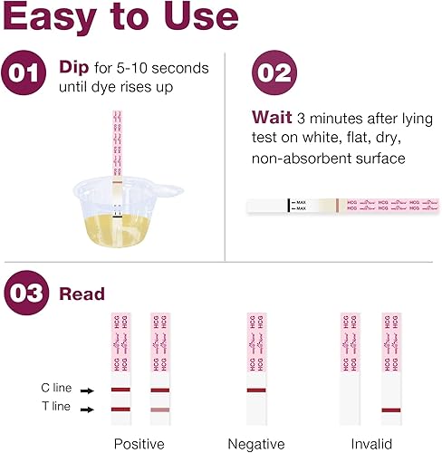 Miniatura 7 de EasyHome Paquete de 10 tiras de prueba de embarazo + lubricante de fertilidad Premom de 2 onzas líquidas