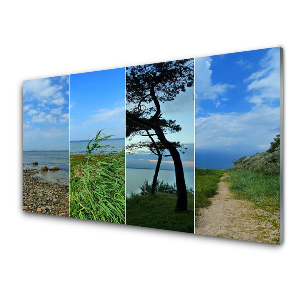Tableau en verre trempé Tulup 100x50 cm : transformez un mur vide en paysage de plage lumineux