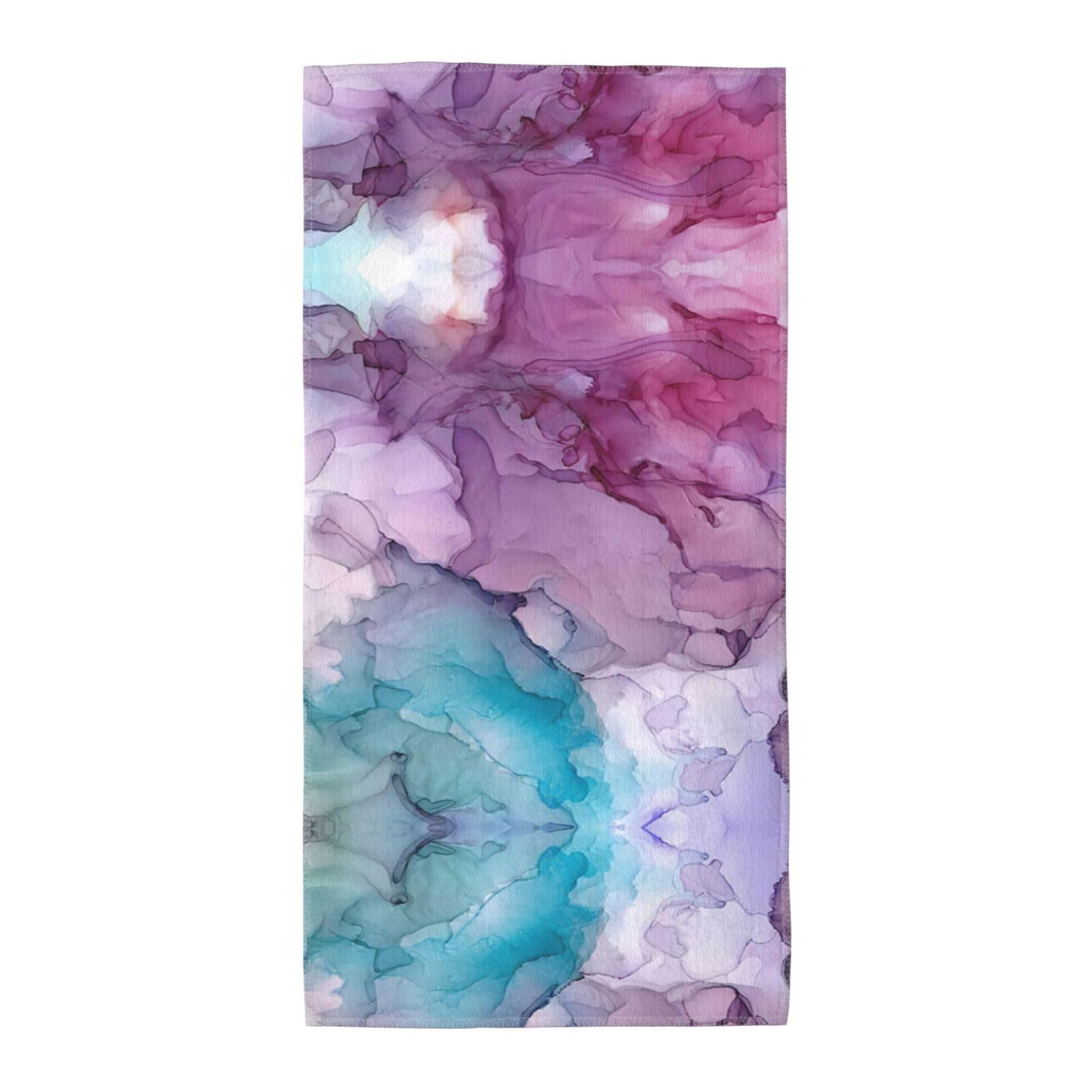 SDEGTHO Abstract Marble Fashion Printed Bath Towel High Water Absorption For Hiking Trip