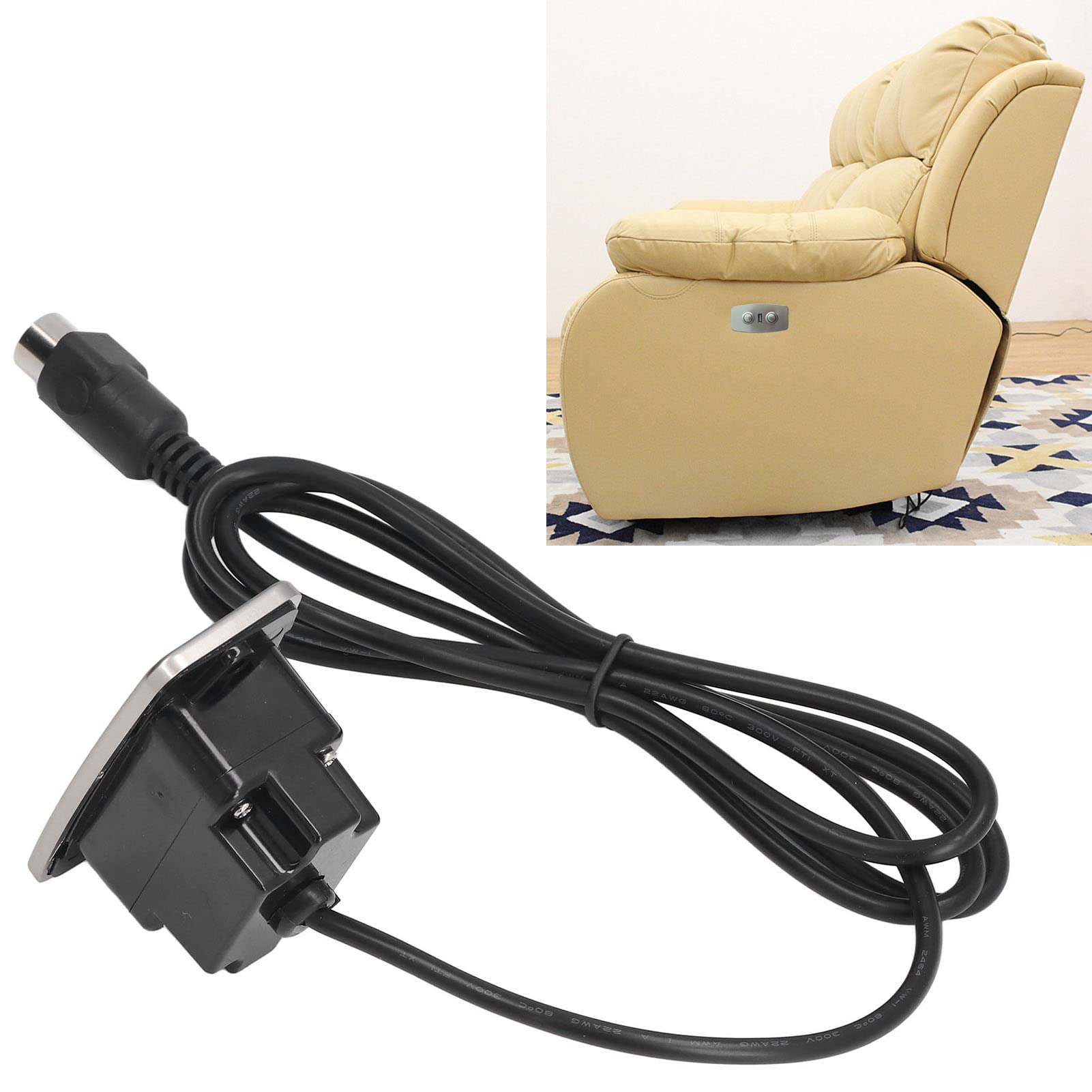 Utilisations Multiples Connecteur 2 Boutons 5 Broches Commande Manuelle Pour Fauteuils Elevateurs Fauteuil Inclinable Electrique 88737538