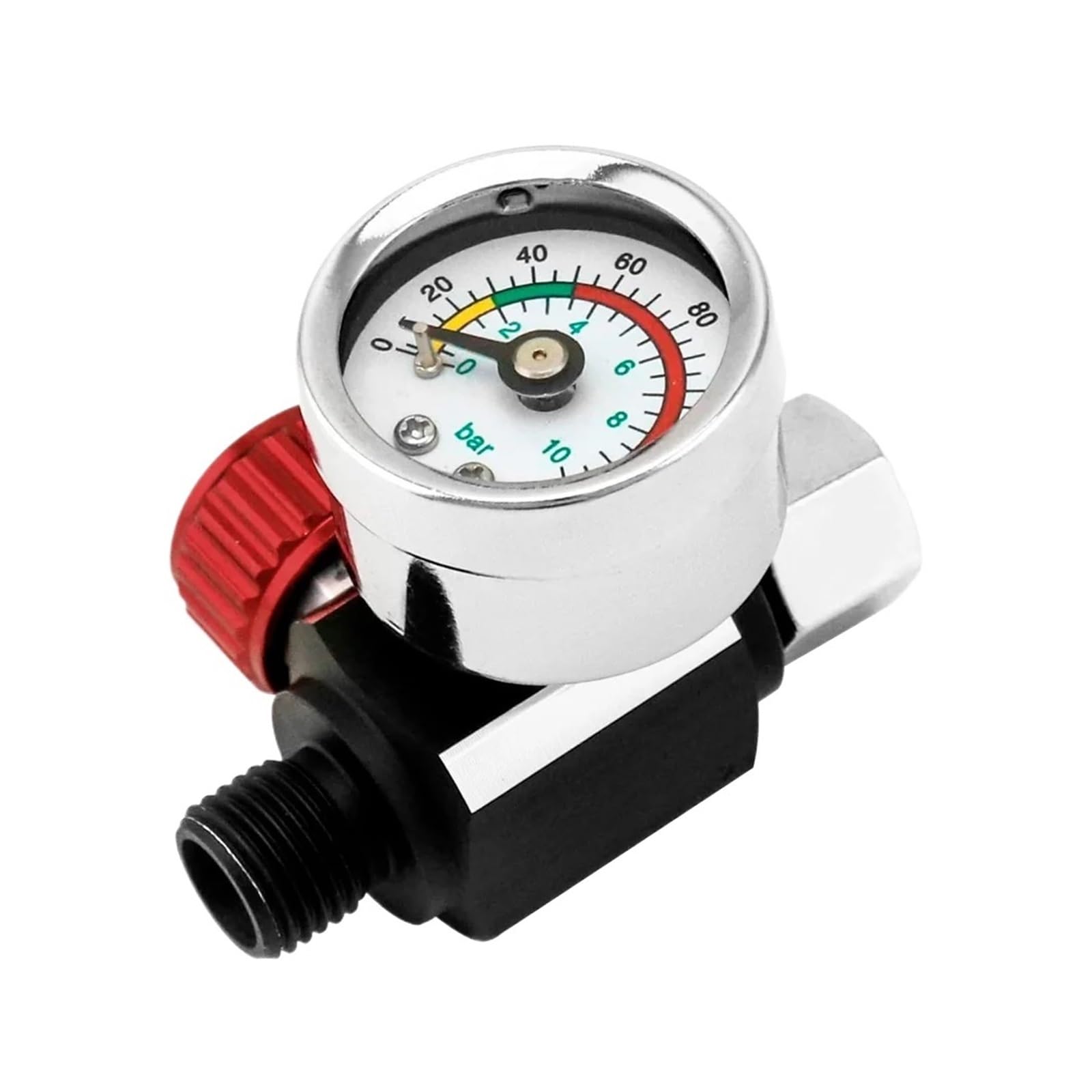 Regolazione pneumatica della pressione Regolatore di pressione dell'aria G1/4 con manometro, regolatore ingresso posteriore for verniciatura automobilistica
