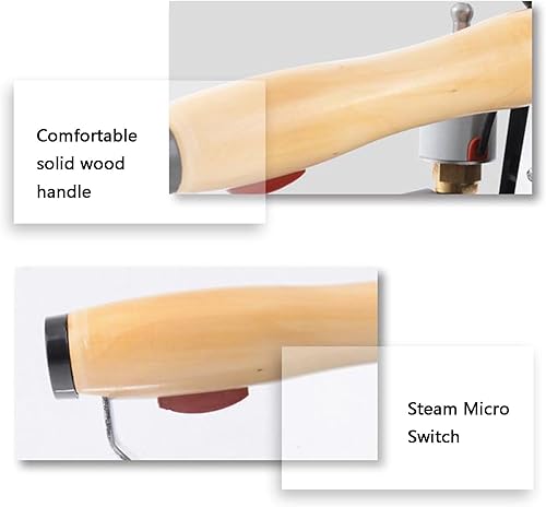 Miniatura 6 de Plancha de vapor vertical, plancha de vapor eléctrica con tanque de agua de 3 L, 1200 W, 6 modos de control de temperatura, prensa de vapor para