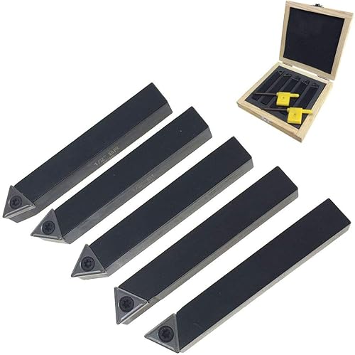 Anytime Tools juego de 5 brocas de inserción para mini torno indexable de carburo de 12 pulgada