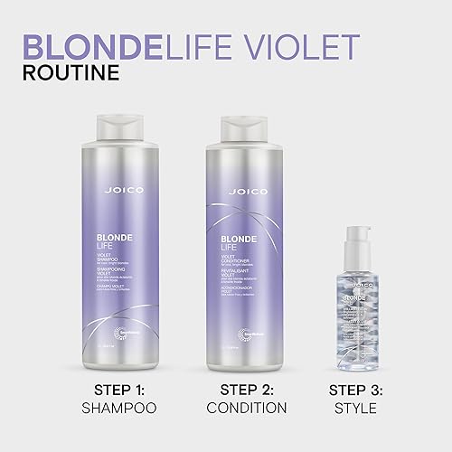 Miniatura 9 de Joico Blonde Life Violet Conditioner  For Cool & Bright Blonde Hair  Neutralize Brassy Tones  Banish Yellow Tones  Boost Shine  Sulfate Free  With
