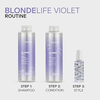 Joico Blonde Life Violet Shampoo | For Cool & Bright Blonde Hair | Neutralize Brassy Tones | Banish Yellow Tones | Boost Shine | Sulfate Free | With Monoi & Tamanu Oil