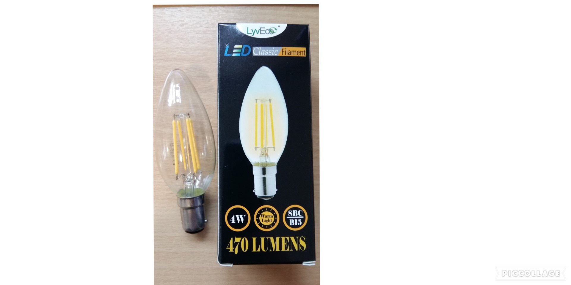 Lyvia Light 4 Watt Led Clear Candle Filament Bulb Sbc B15 Small Push In Pack Of 2