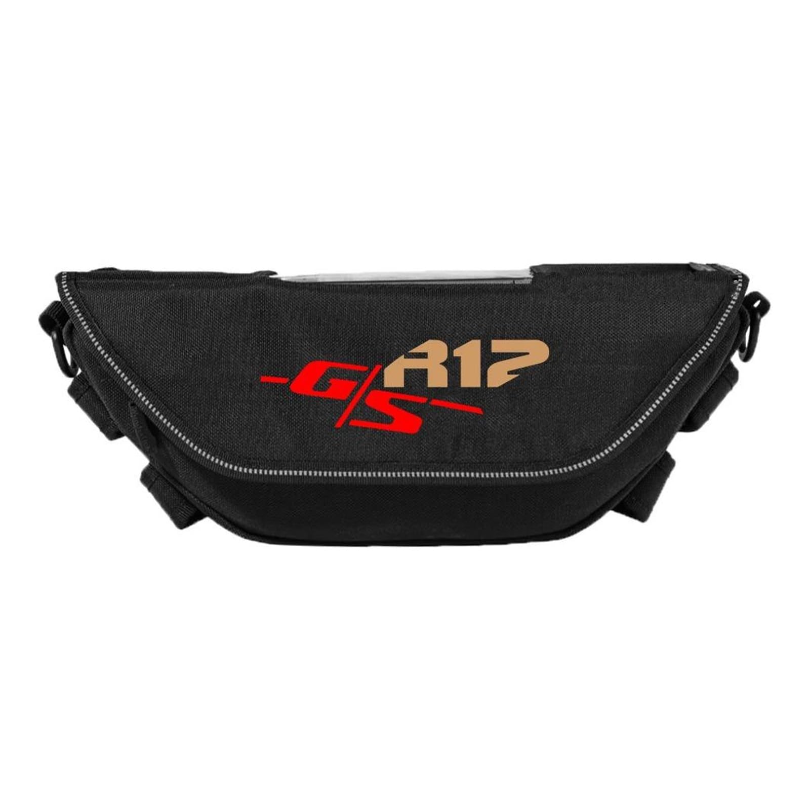 Dla R12G/S R12 G/s | Wodoodporna torba na kierownicę z nawigacją podróżną(Black5-with logo)