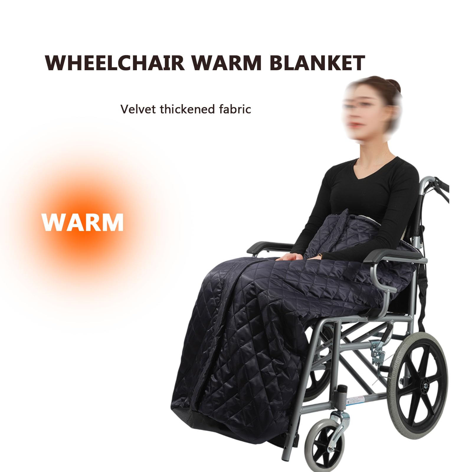 Manta térmica de viaje para invierno, diseño envuelto en silla de ruedas, poncho impermeable para mantenerse caliente en interiores y exteriores