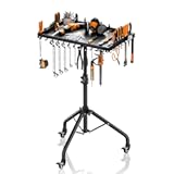 Rolling Tool Utility Cart with Wheels&comma; Work Bench for Garage with Magnetic Tray Mechanic Tool Organizer Rolling Tray Storage Tool Cart