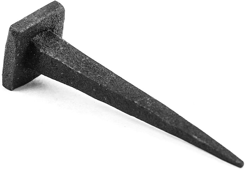 Renovators Supply Manufacturing Clavos Nails 2.75 in. Black Wrought Iron Square Head Decorative Nails for Barn, Gate, Window Shutter Or Doors with Black Powder Coat Finish