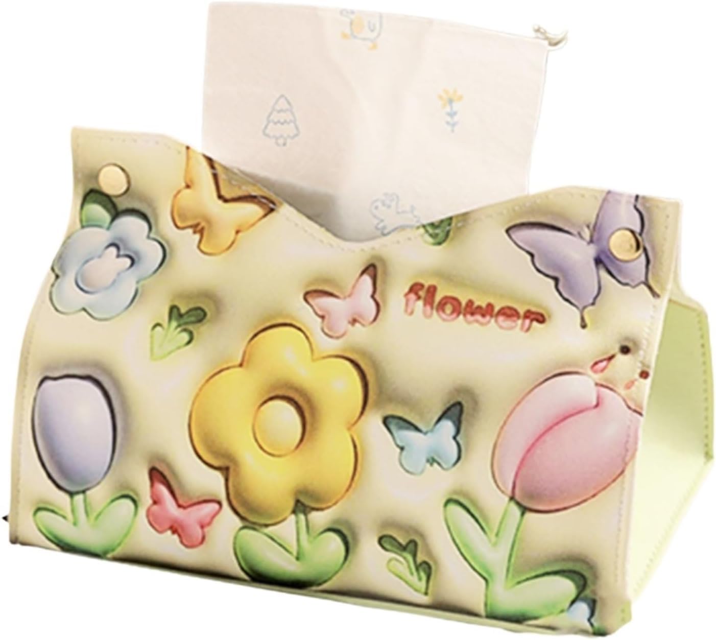 Tissue Box Cover Holder, Facial Case Paper Organizer Lightweight Tissue Box Holder