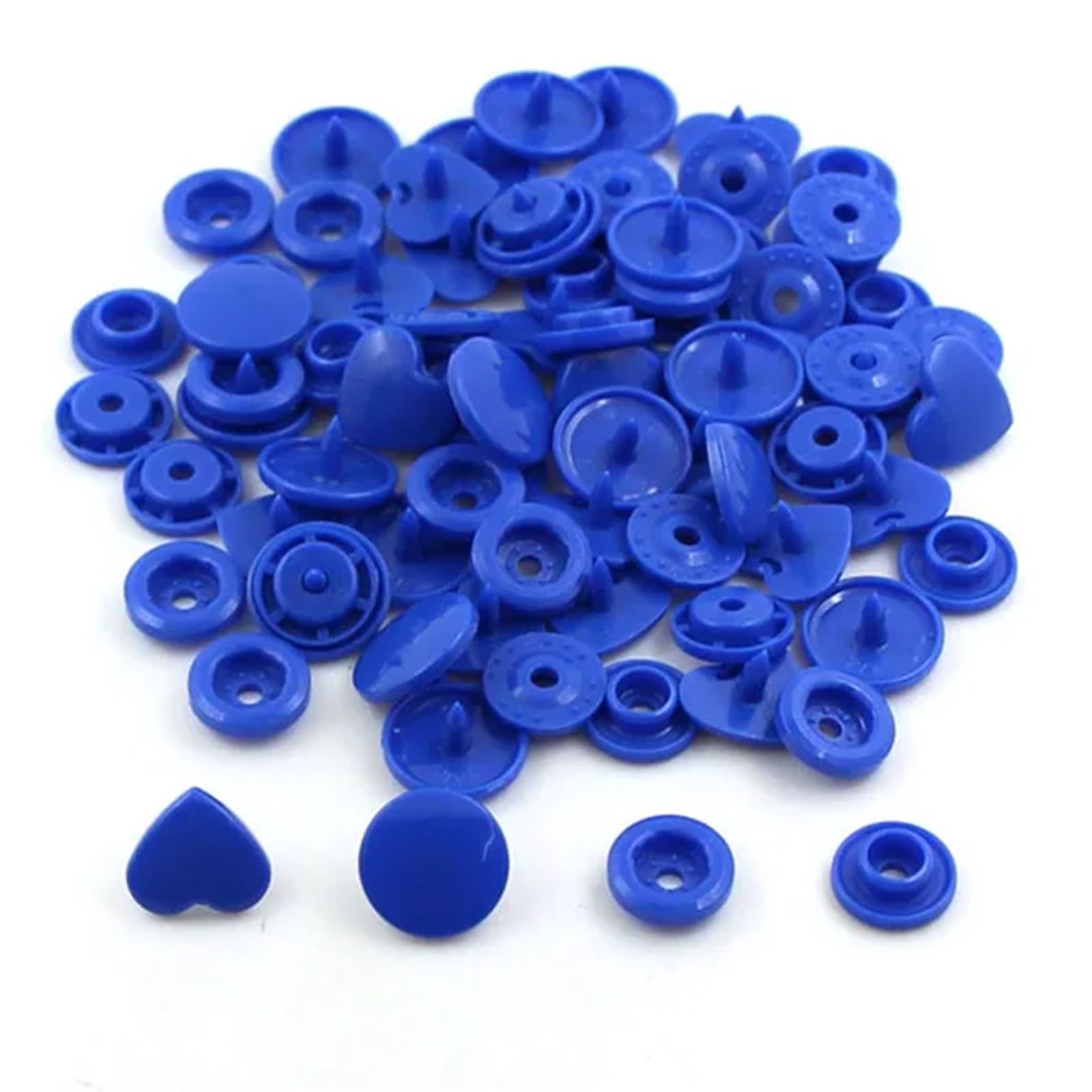 T5 Plastic Snap Buttons 200 Sets KAM Star Heart Decorative for Clothes Press Studs Fasteners Garment(B16)