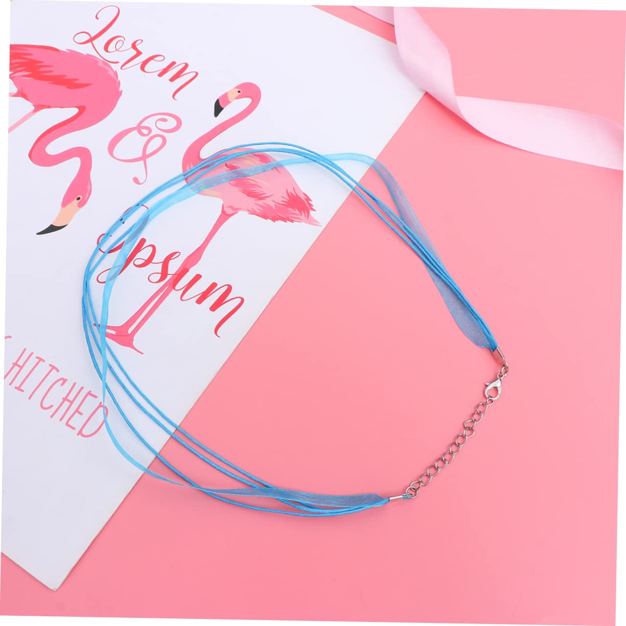TEHAUX Cordón de Joyería para Collar, Cuerda Encerada de Hilo, 100 Piezas, con Hebilla de Langosta y Cadena Metálica, para Pulseras y Bisutería DIY