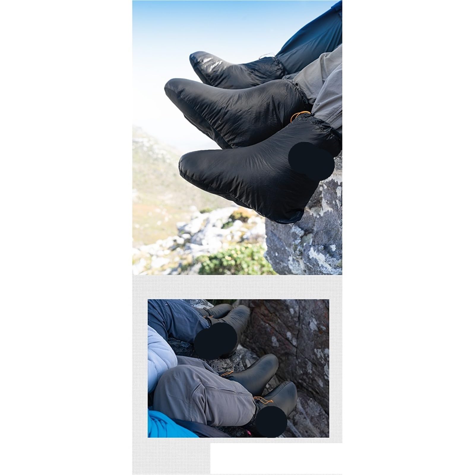 Daunenstiefel for Herren und Damen, Camping-Fußwärmer, ultraleichte wasserdichte Wintercamping-Warmstiefel für Damen und Herren