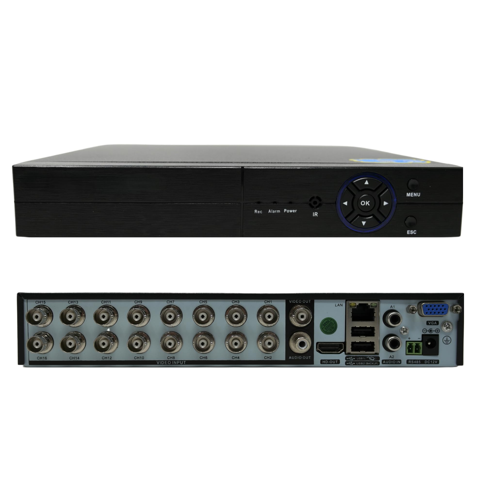 DVR 16 CANALI DI INGRESSO BNC Full HD IBRIDO 6 IN 1 Telecamere IP COMPATIBILE P2P App Xmeye