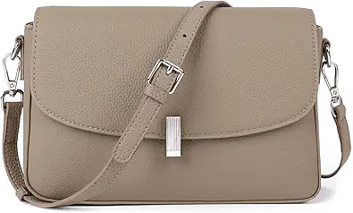 Leather Crossbody Bags for Women, Everyday Medium Purses Trendy, Women's Shoulder Handbags with Adjustable Strap