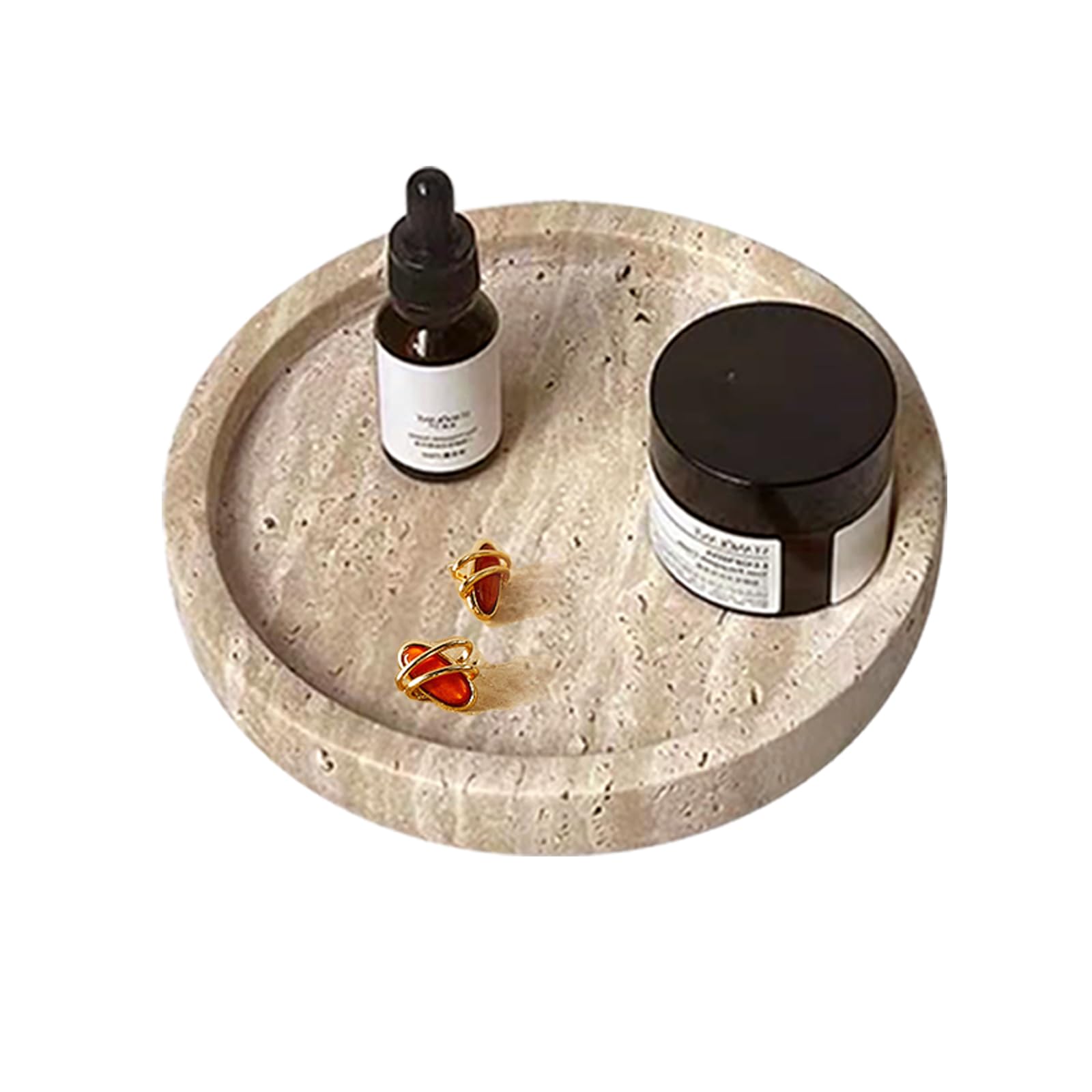 Radicaln Marmeren sieraden dienblad zwart 7 x 3.5 inch handgemaakte oorbel houder organizer - parfum lade opslag container - snuisterij schotel voor badkamer decor & sieraden houder