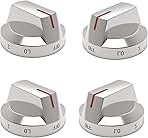 Upgraded DG64-00975A Universal Electric Range Stove Control knobs Replacement,Suitable for Kitchen, DG94-03443A Burner Knobs fits for Samsung Gas Oven Control Parts NE/NX9000T NX60T8511SS/AA(4PCS)