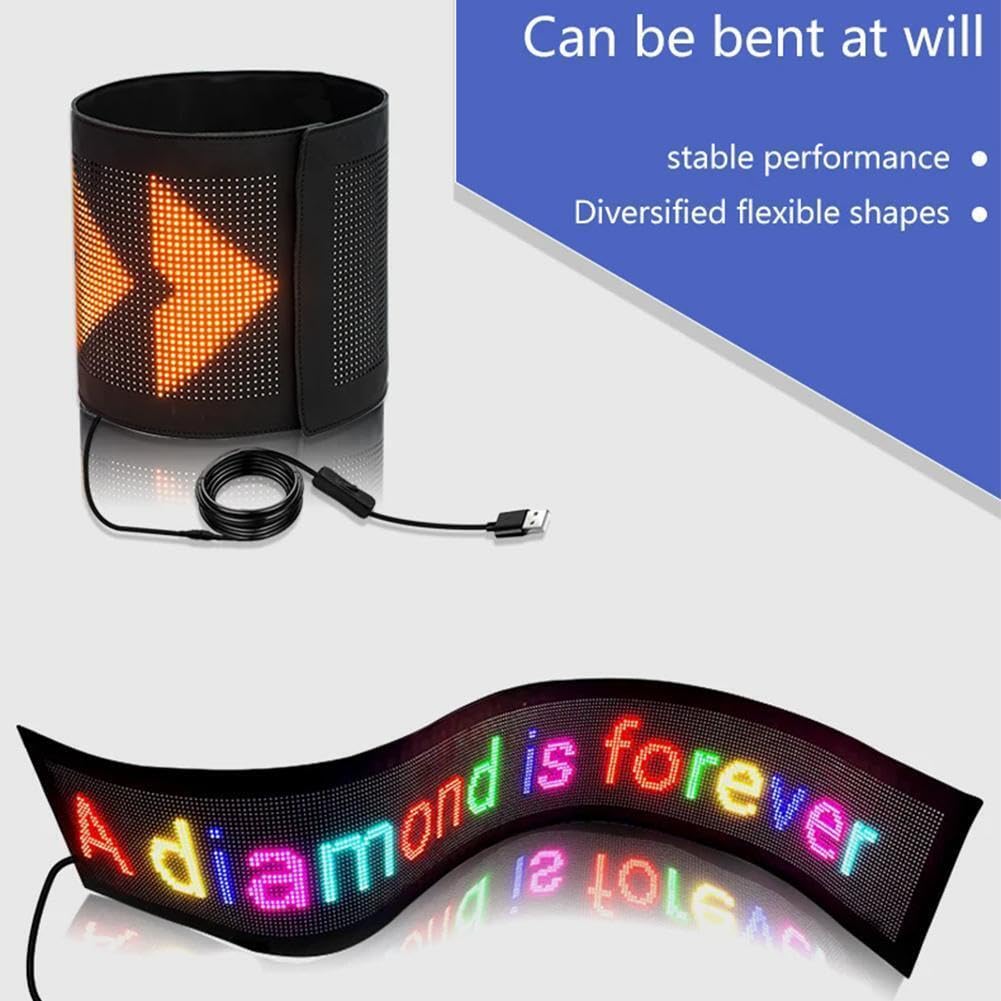 OrangeClub Bunte Augenlampe Soft Screen für Autofenster DIY Car Dynamic Smart Colorful Eye Lamp LED Eyes (120 * 595mm)