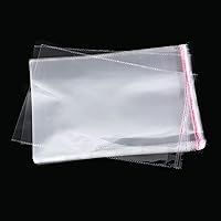 Vista 9 de Bolsas autoadhesivas de celofán de 10 x 13 pulgadas, 200 unidades de plástico transparente resellable para impresiones de camisas, revistas