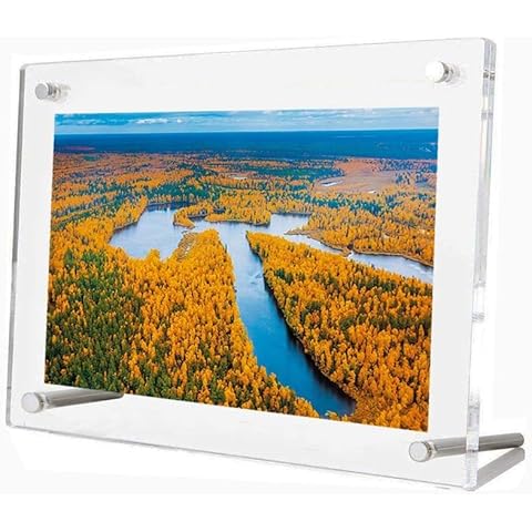 Missartist Frameless Tabletop Floating Photo Frames Cover