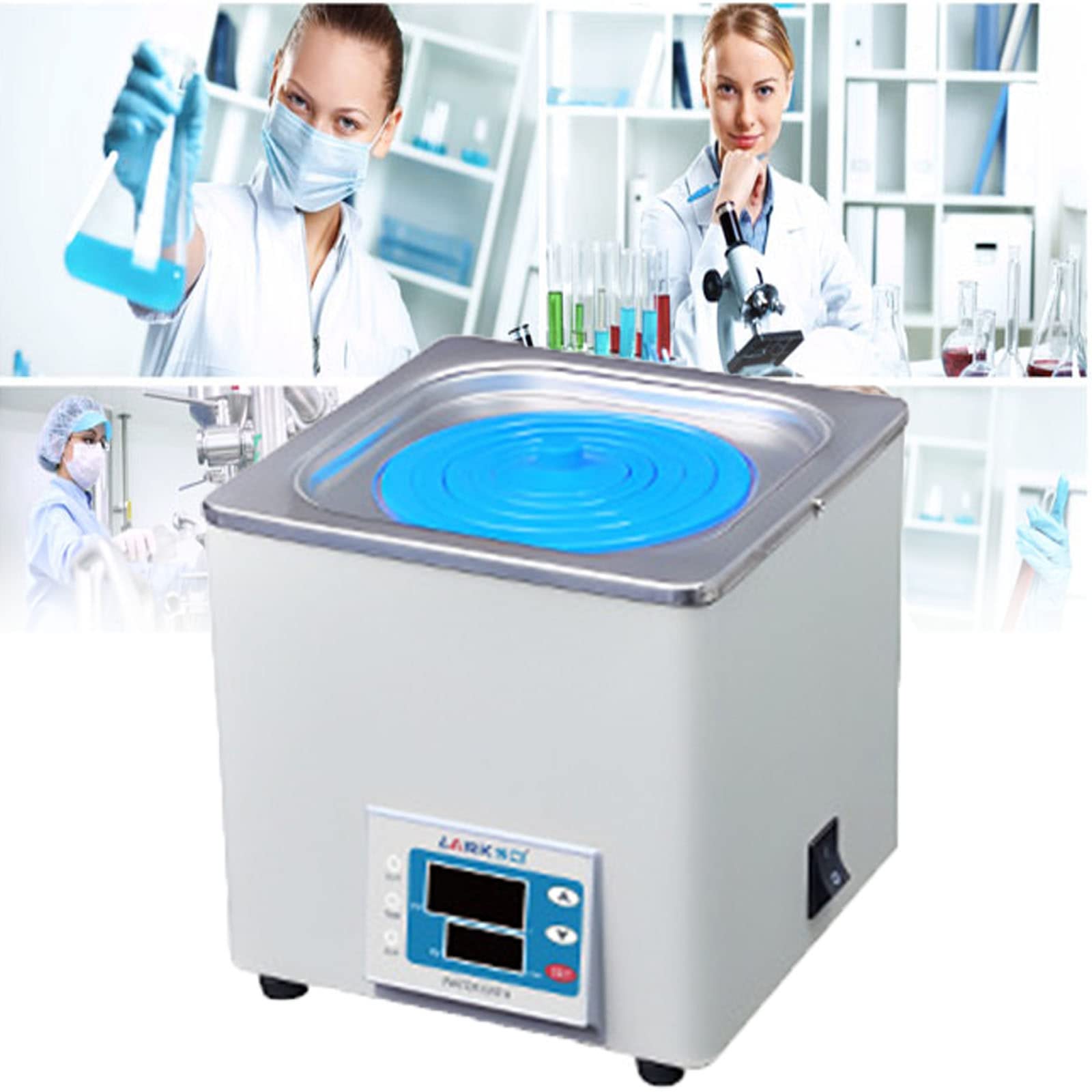 Home Essentials, XJZHANG Riscaldatore termostatico Digitale da Laboratorio per Bagno d'Acqua, Rivestimento in Acciaio Inossidabile, Coperchio Regolabile, Pannello di Controllo con