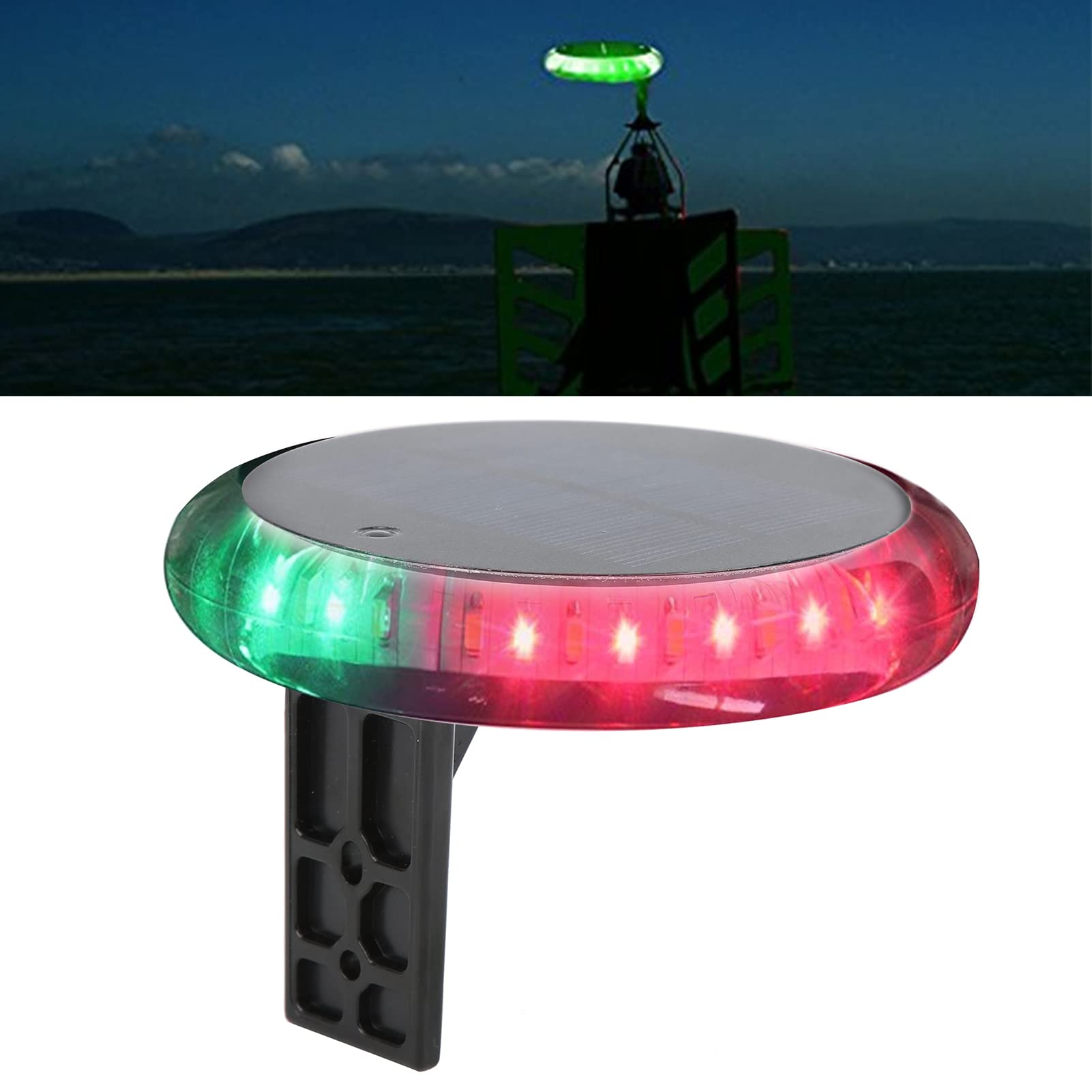 Navigationslicht Solar, Solar Powered Navigationslichter für Schiffe, Outdoor-Navigationslichter Solarbetrieben IP67 Wasserdicht Bootslicht 6 Modi Mehrere Funktionen mit Drahtloser Fernbedienung