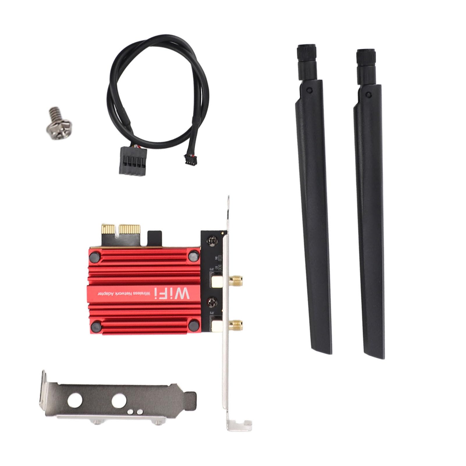 ASHATA Scheda WiFi 6 AX210 PCIe per desktop, 5374 Mbps 2,4 G 5,8 G 6 G 3 bande wireless WiFi 6 per PC con supporto BT 5.3 per Windows 10 per Windows 11