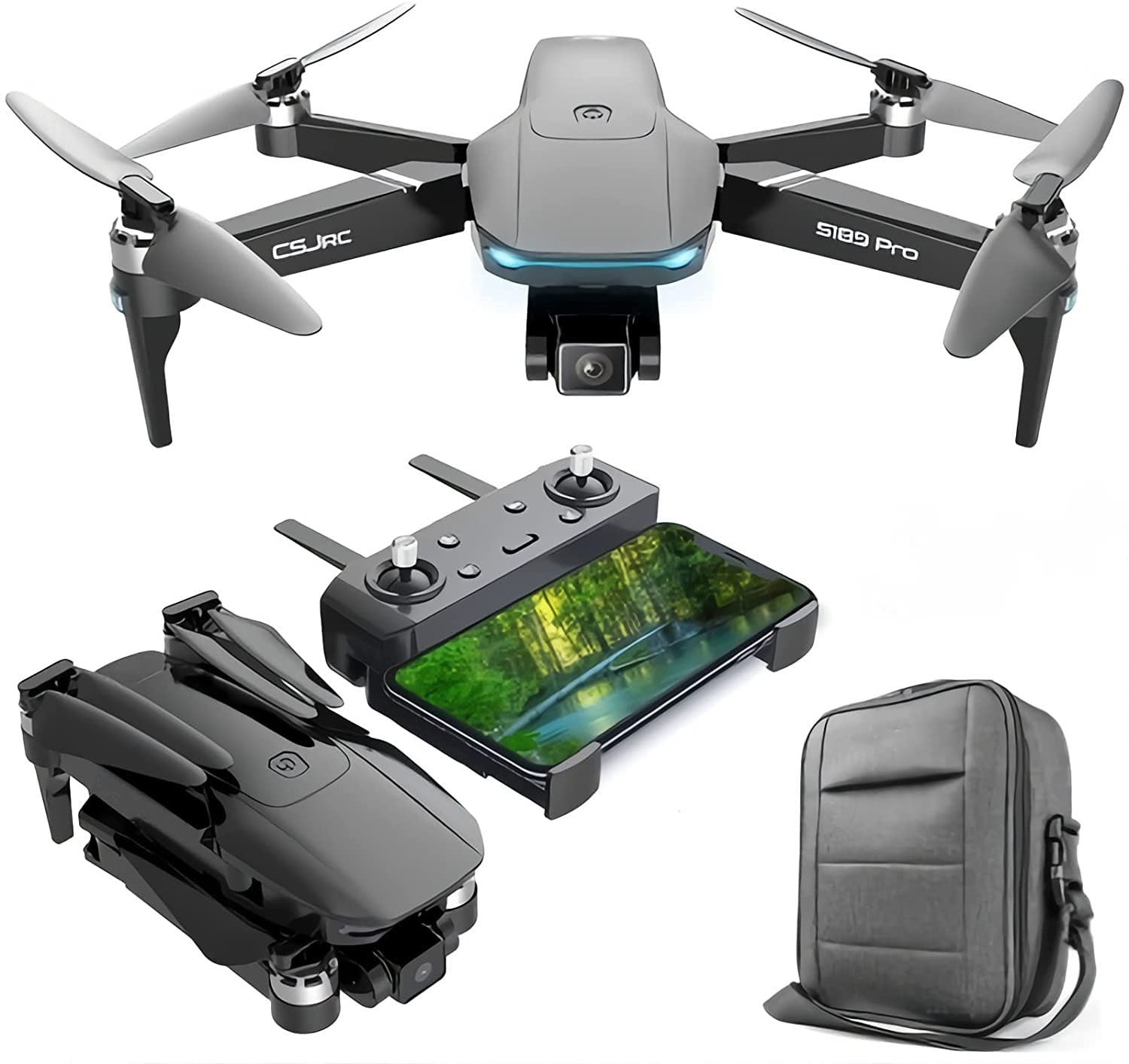 4K ULTRA HD DRONE, podw贸jna kamera z GPS, optyczne pozycjonowanie przep艂ywu, transmisja 5G WiFi FPV - 2000-metrowy lot, niski pob贸r mocy, powr贸t jednym klikni臋ciem, niekontrolowany po