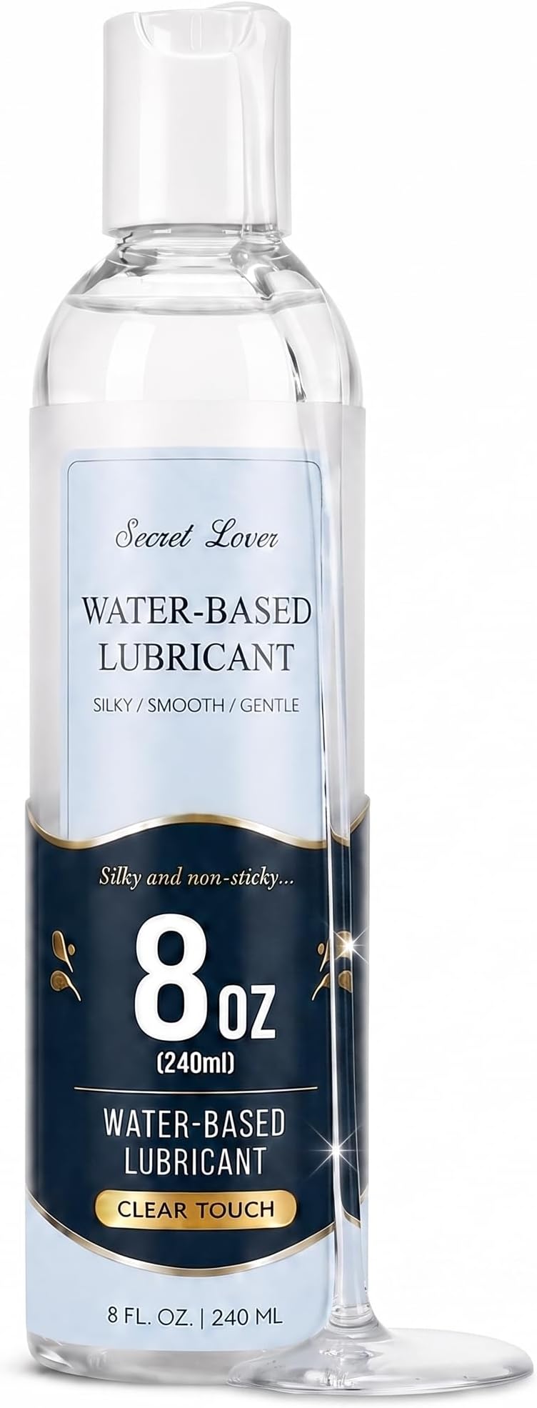 Secret Lover Water Based Lubricant, Non-Sticky Sex Lube, Clear, 8 Fl Oz