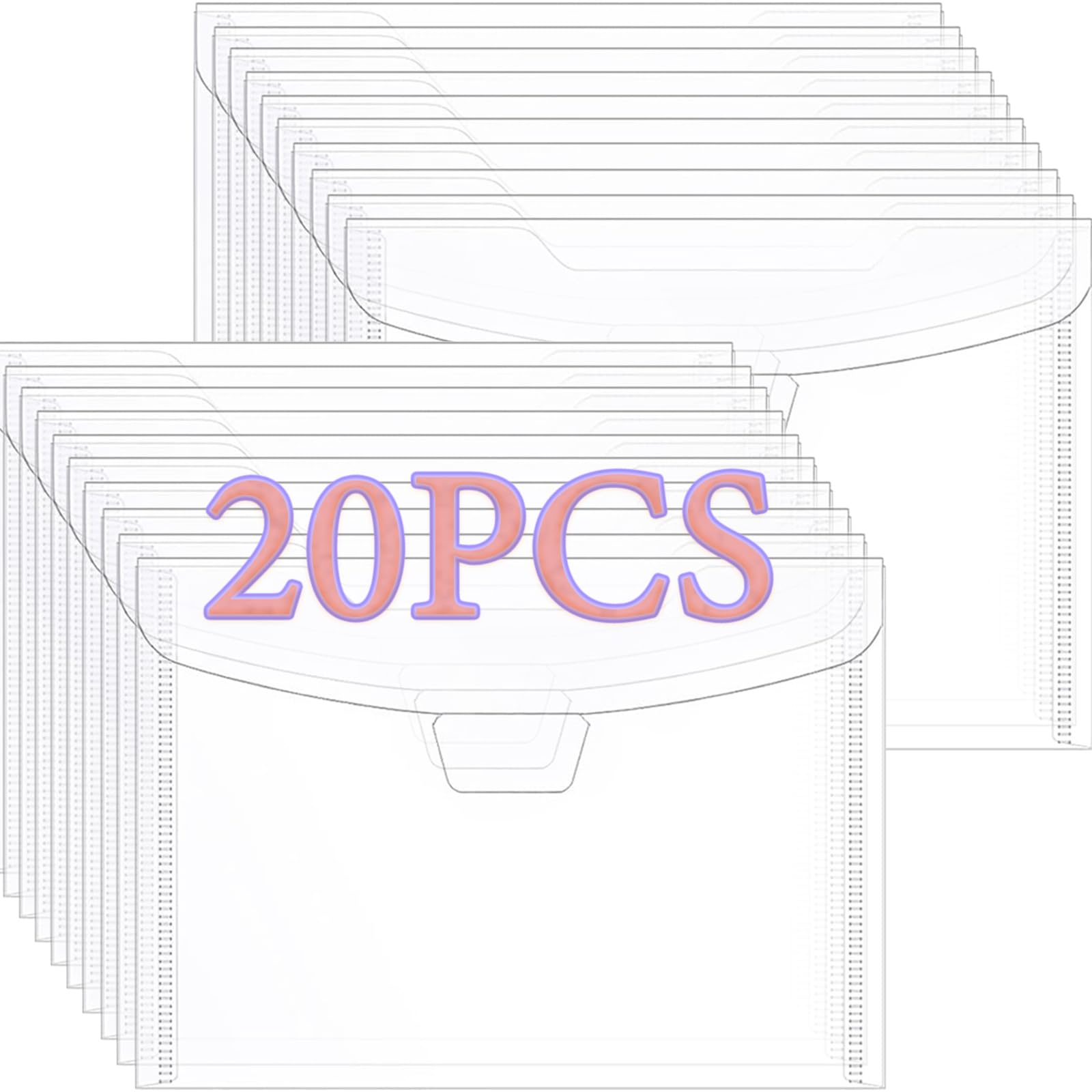 Transparente Aufbewahrungsbeutel für Stempel und Stanzformen, wiederverschließbare Kunststoff-Umschläge, Taschen für Stanzformen, Schablonen, Basteln, Scrapbooking, Zubehör, 23,9 x 17,8 cm,