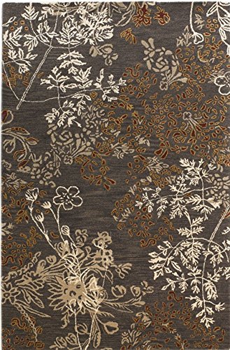 Linon Home Decor Products Ashton Camilla Charcoal Gold 9 X 12 Area Rug