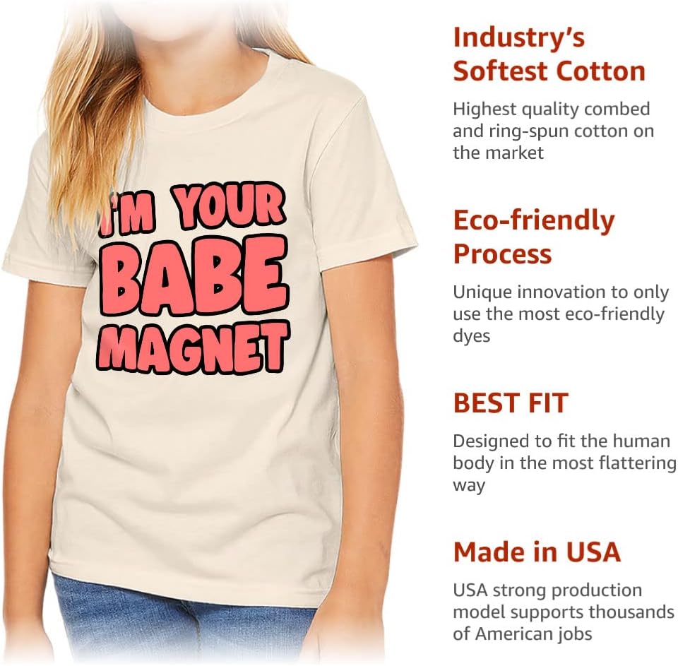 Babe Magnet Kids' T-Shirt - Word Art T-Shirt - Graphic Tee Shirt for Kids