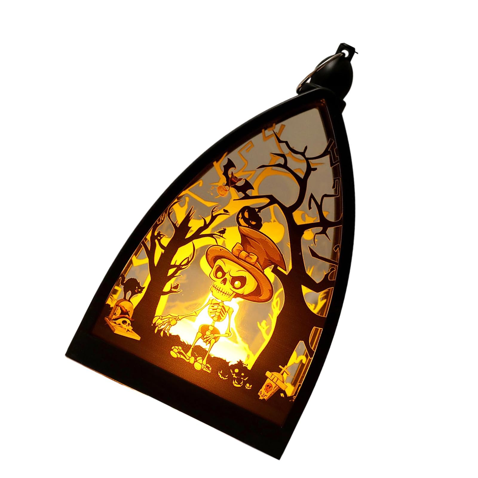 YWLUUOO Multiple Scene Halloween Light Decoration Impermeable Polystyrene Substance Stable Placement Eerie Celebratory Mood Electronic Halloween Lamp with Fluttering Radiances