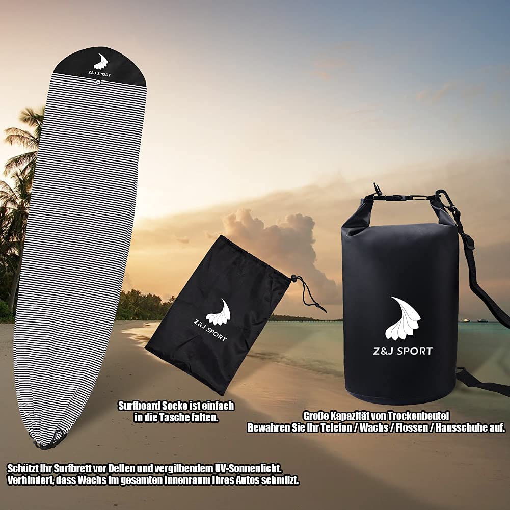 Z&J SPORT Copripiedi Da Surf Con Dry Bag 3L - Impermeabile Per Skateboard E Nuoto - Foto 6
