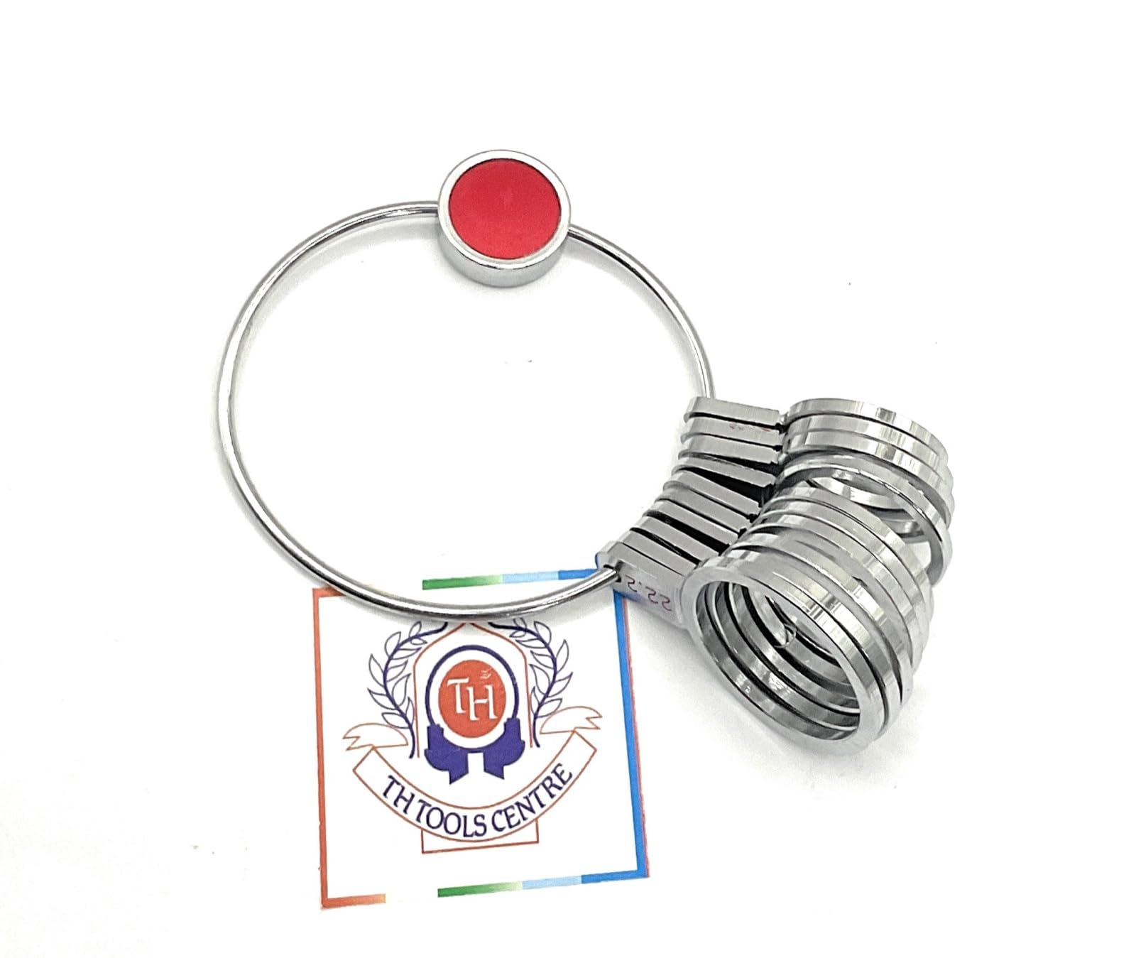 T H TOOLS CENTRERing Sizer for Measuring Finger Ring Sizes, Includes 4-13 Flat Rings for Jewellery Making and Repair