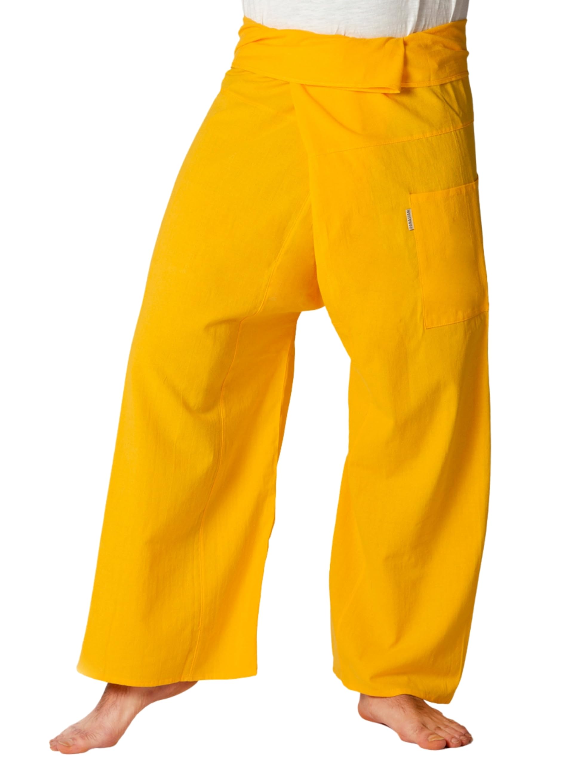 PANASIAM Fisherman Pants Unicolor, Yellow, XL