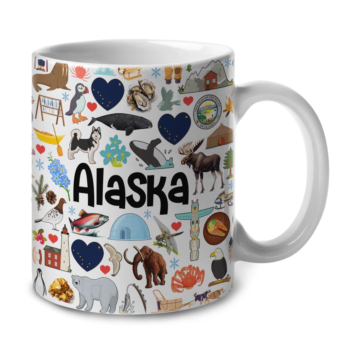 Amazon.com: Lotacy Alaska Symbols Colorful Coffee Mug, Alaska Ceramic Mug  11 oz Coffee Mug, Alaska Souvenir and Gifts, Gift Idea for Alaska Men and  Women. : Home & Kitchen
