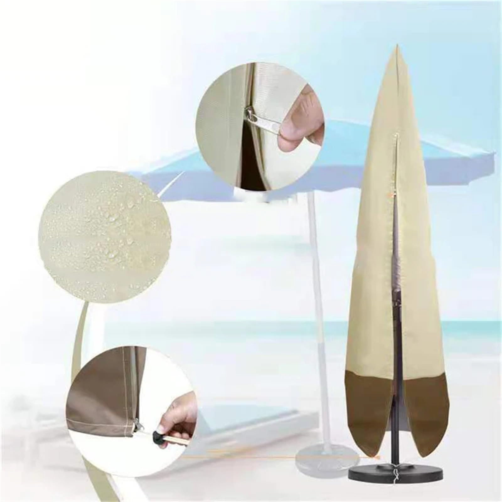 Housse de Parasol Housse de Parasol Banane Housse de Parasol de Jardin Housse de Parasol déporté pour Parasol Déporté(190x55x60cm)