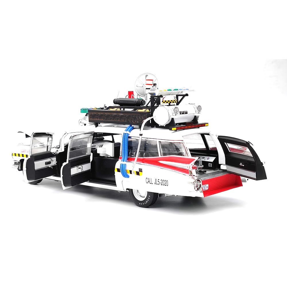 HW - Scala 1:18 per modelli ECTO 1A Elite X5470 in miniatura pressofuso, collezione di auto, idea regalo, colore: bianco