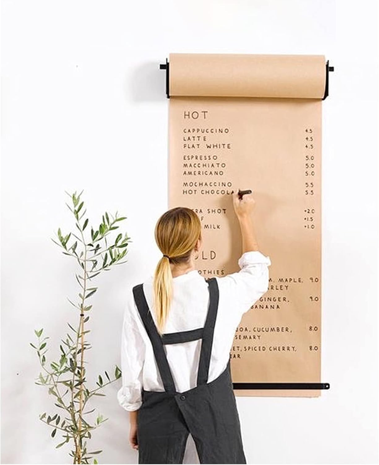 HTTGDGDH Bulletin Board Paper Wall-Mounted Kraft Paper Display Rack For Office Organizing To-Do Lists, Doodle Boards, Easy To Hang For Craft Poster Art Paper Roll Christmas Bouque,26.3inch/67cm W