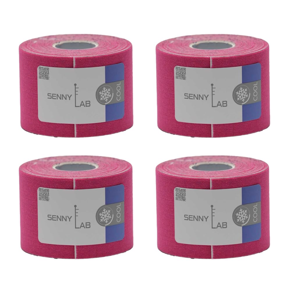 Senny Lab Cool Sports Tape Instant Cooling Menthol Formula Breathable Hexagonal Ventilation Strong Yet Gentle Adhesion Skin-Safe Sports