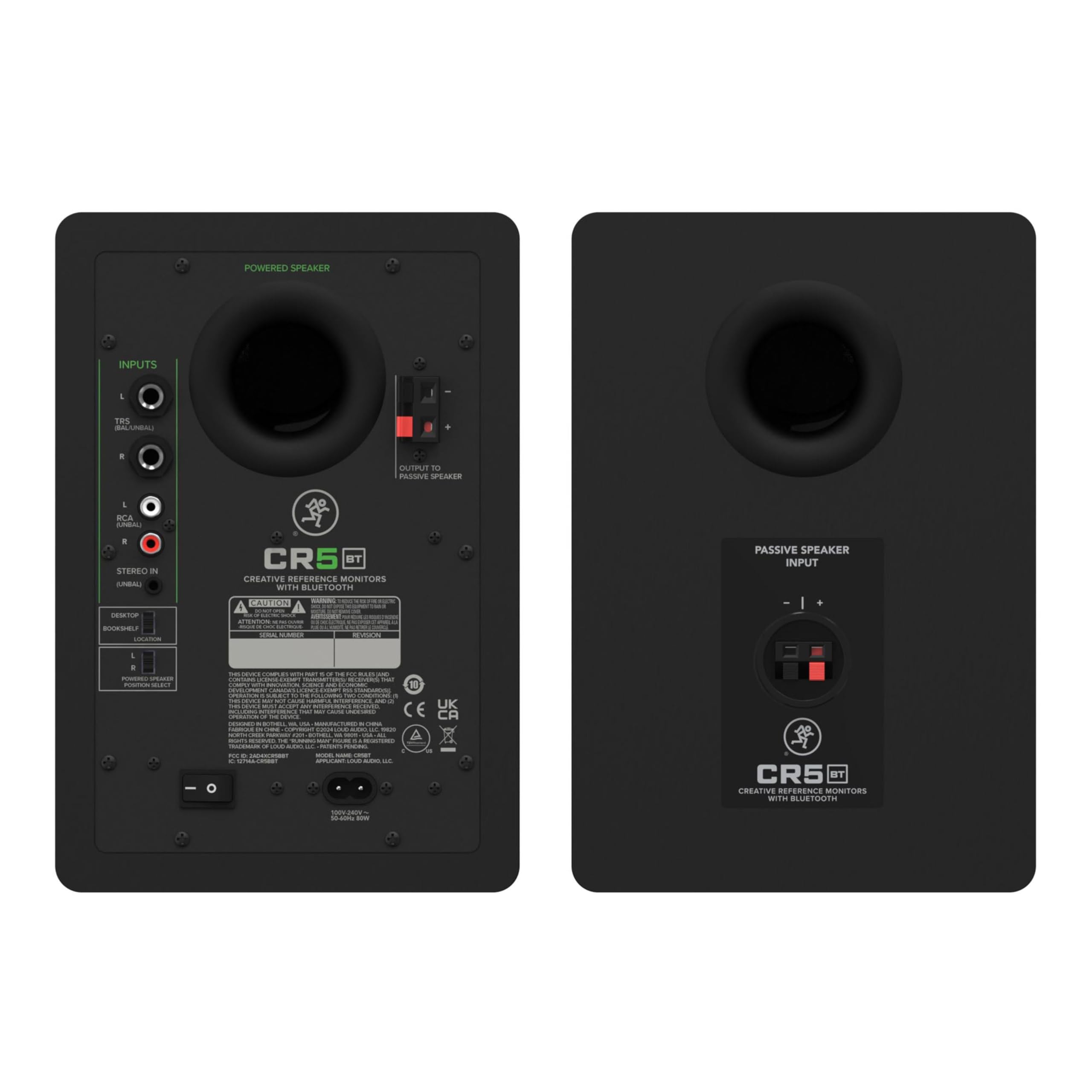 Mackie CR5BT Monitores de Estudio Bluetooth Control de Tono