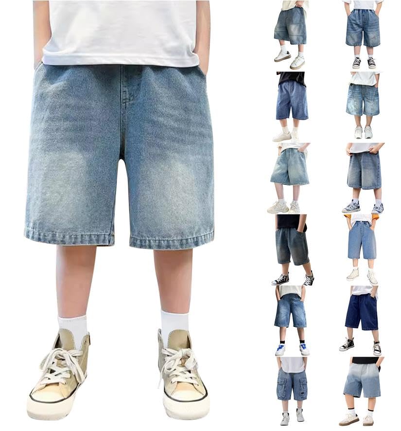 Baggy Shorts Kinder Kurze Hosen Jungen Baggy Y2K Bermuda Shorts Straßentanz Skateboard Teenager Streetwear