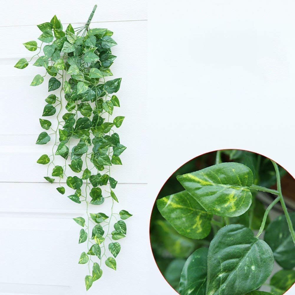 Ghirlanda Di Foglie Finte Scindapsus 25,6 Mt – Edera Artificiale Per Decorazione Interni Ed Esterni